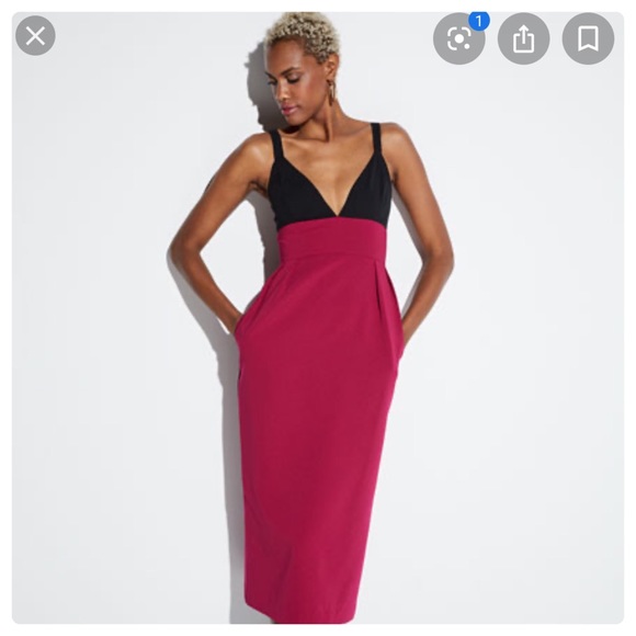 Jill Stuart Two-Tone Colorblock Cocktail Dress 6 - Picture 2 of 8